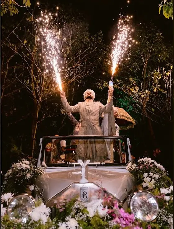 Luxury car wedding
